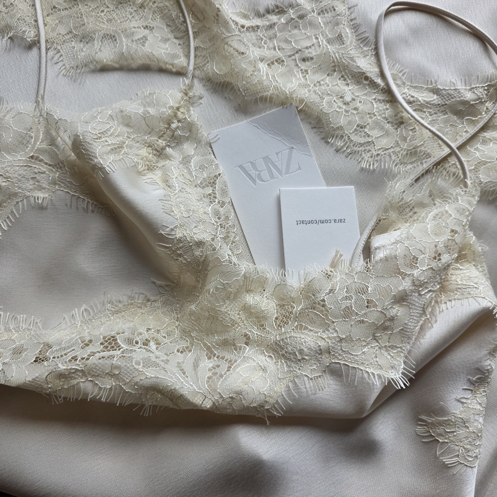 ZARA ASYMMETRIC LACE DRESS Size XS - Picture 16 of 16